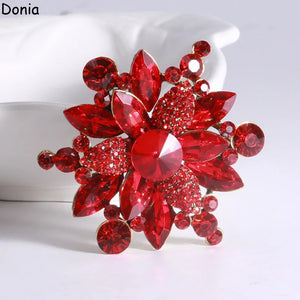 Donia Jewelry European Glass Flower Brooch