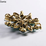 Donia Jewelry European Glass Flower Brooch