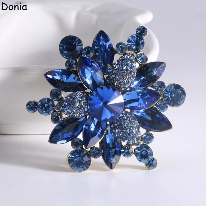 Donia Jewelry European Glass Flower Brooch