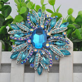 Donia Glass Brooch Exaggerated Coat Pin Winter Accessories