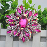 Donia Glass Brooch Exaggerated Coat Pin Winter Accessories