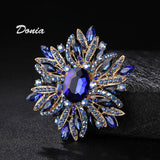 Donia Glass Brooch Exaggerated Coat Pin Winter Accessories