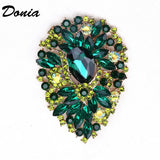 Donia Jewelry Hot Glass Brooch Crystal Scarf Pin