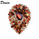 Large Crystal Glass Brooch for Women's Clothing Accessories