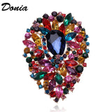 Donia Jewelry Hot Glass Brooch Crystal Scarf Pin