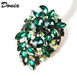 Donia Glass Flower Brooch for Women