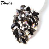 Donia Glass Flower Brooch for Women