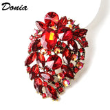 Donia Glass Flower Brooch for Women