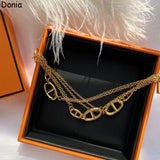 Donia Jewelry Pig Nose Opening Bracelet Palace Jewelry