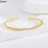European American Zircon Emerald Open Bracelet Palace Jewelry