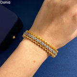 Donia Jewelry Zircon Lace Open Bracelet Palace Jewelry