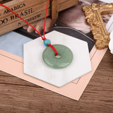 Natural Stone Donut/Pi Disc Pendants for DIY Jewelry Making