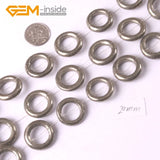 Gray Pyrite Gemstone Beads 15 Inches Strand 20mm 23mm