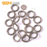 Gray Pyrite Gemstone Beads 15 Inches Strand 20mm 23mm