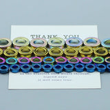 Hematite Natural Stone Circle Ring Beads for Jewelry Making DIY 8-14mm