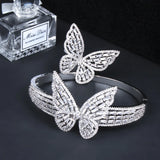 Dorado Zircon Butterfly Cuff Bracelets For Women Party
