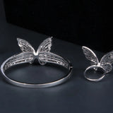 Dorado Zircon Butterfly Cuff Bracelets For Women Party