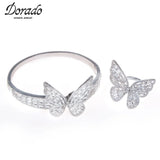 Dorado Zircon Butterfly Cuff Bracelets For Women Party