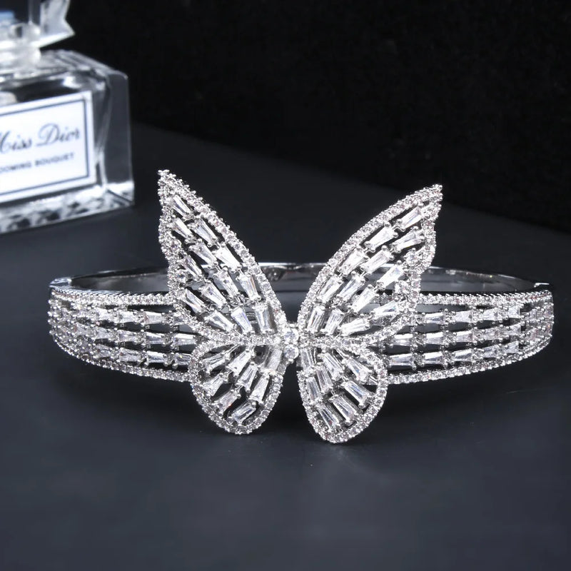Dorado Zircon Butterfly Cuff Bracelets For Women Party