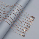 925 Sterling Silver Rose Chain Necklace Female