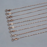 925 Sterling Silver Rose Chain Necklace Female
