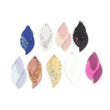 Bohemian PU Leather 3-layer Charms Sequined Leaf Earrings