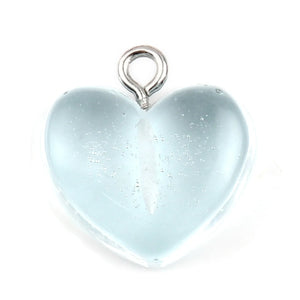 Peach Heart Resin Charms for DIY Jewelry 17x17mm,10 PCs