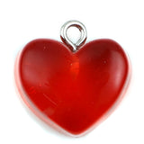 Peach Heart Resin Charms for DIY Jewelry 17x17mm,10 PCs