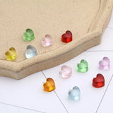Peach Heart Resin Charms for DIY Jewelry 17x17mm,10 PCs