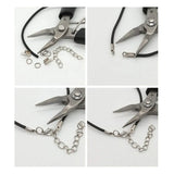 DIY Jewelry Findings Tool Set Kits Jump Ring Tail Chain Clip Buckle