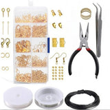 DIY Jewelry Findings Tool Set Kits Jump Ring Tail Chain Clip Buckle