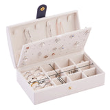 Double-Layer Velvet Jewelry Organizer Box PU Leather Gift Portable Jewelry Box
