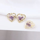 Doreen Box Resin Jewelry Flower Charms & Purple Pearl Pendants