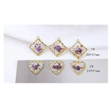 Doreen Box Resin Jewelry Flower Charms & Purple Pearl Pendants