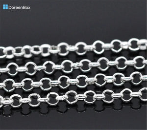 10M Silver Link-Opened Chain 2.5x0.5mm