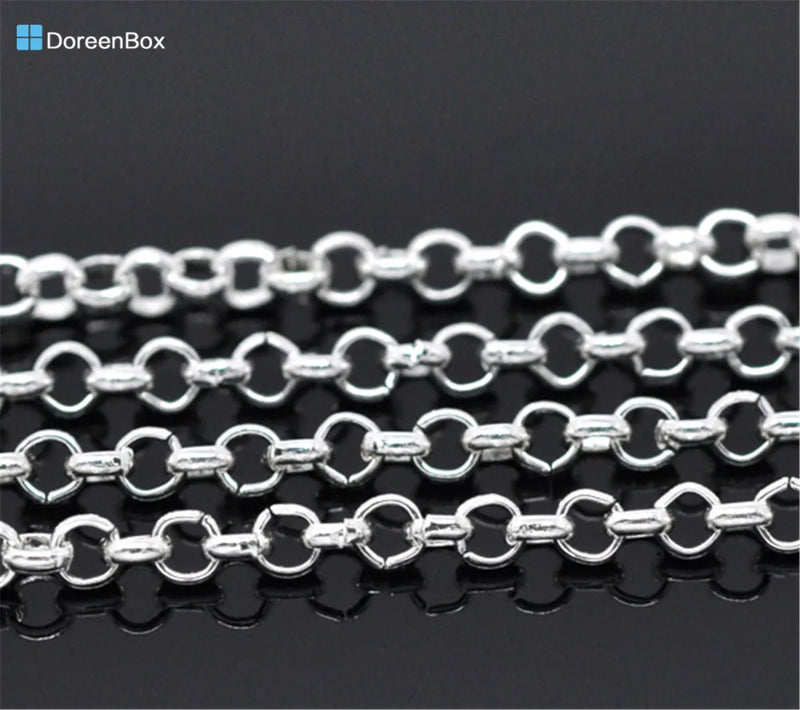 10M Silver Link-Opened Chain 2.5x0.5mm
