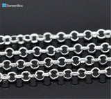 10M Silver Link-Opened Chain 2.5x0.5mm
