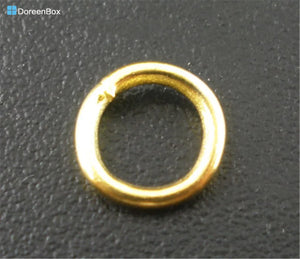 Doreen Box 500pcs Open Jump Rings 6x1mm Findings