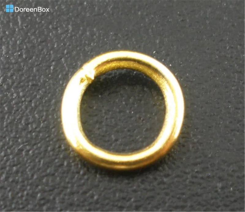Doreen Box 500pcs Open Jump Rings 6x1mm Findings