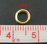 Doreen Box 500pcs Open Jump Rings 6x1mm Findings