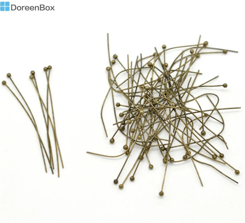Antique Bronze Ball Head Pins 45x0.5mm (24 gauge) Pack of 400
