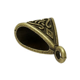 Bails Beads Triangle Antique Bronze Pattern Carved 15x10.5mm,100PCs