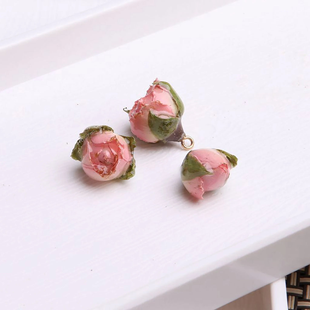 Doreen Box Resin Flower Pendants Charms DIY Jewelry 2 PCs
