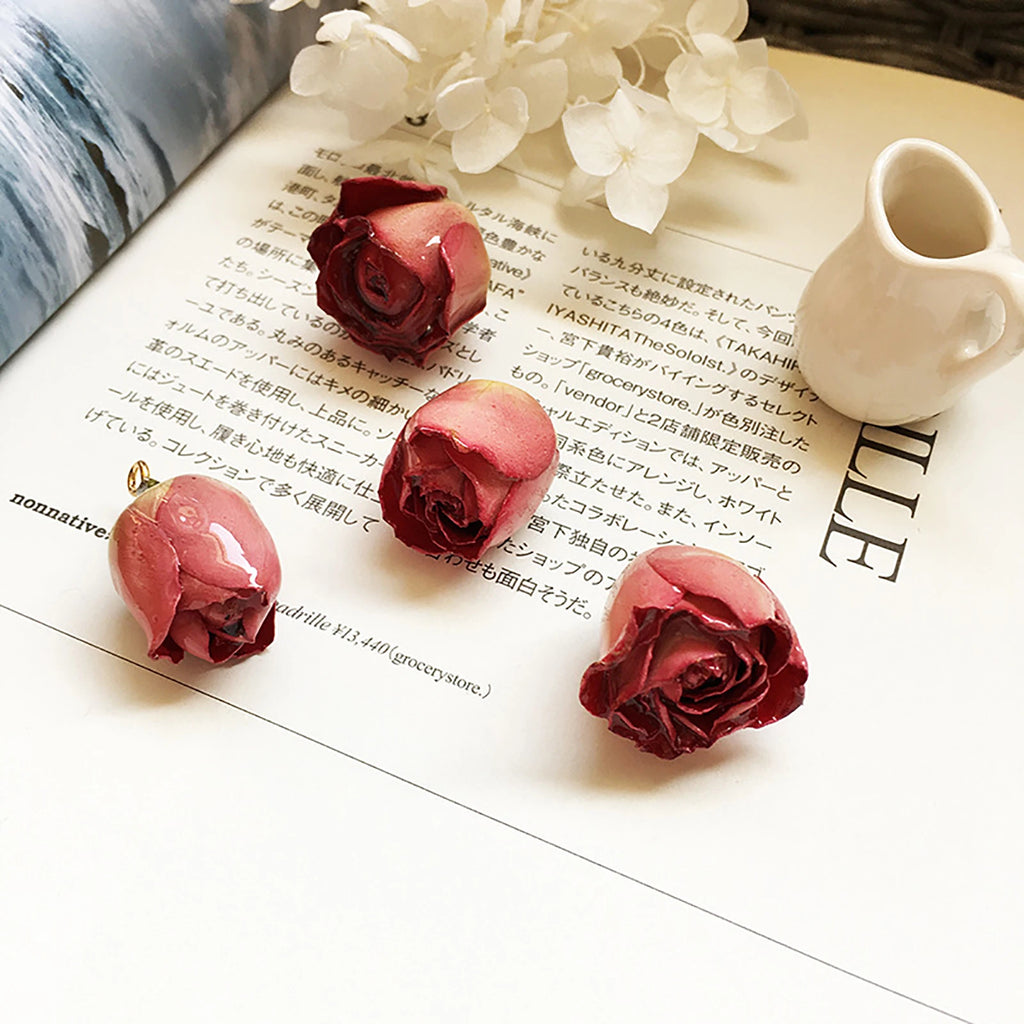 Doreen Box Resin Flower Pendants Charms DIY Jewelry 2 PCs