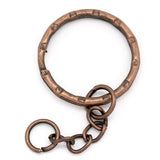 Round Antique Copper Keychain Accessories for DIY Jewelry Making