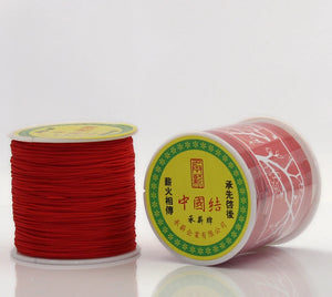 Chinese Knot Red Terylene Cord 1mm Dia 1 Roll