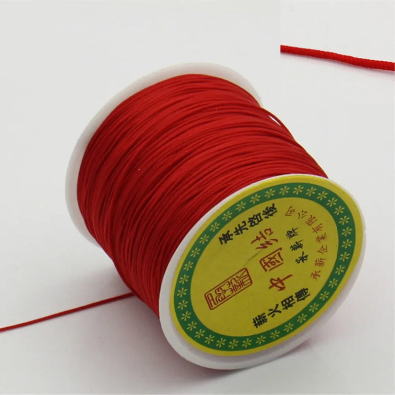 Chinese Knot Red Terylene Cord 1mm Dia 1 Roll