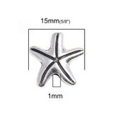 Ocean Animal Jewelry Beads Silver Shell Star Fish Seahorse DIY Findings