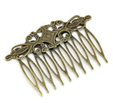 Bronze Tone Comb Hair Clips 6.5x4.6cm (B15060)