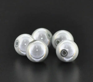 100 Miracle Acrylic Round Spacer Beads 10mm Dia.
